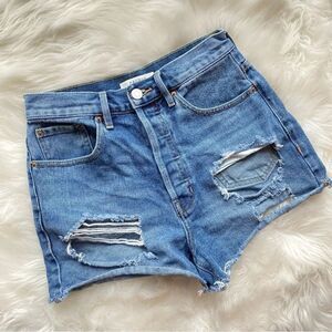 PacSun Ultra High Rise Vintage Distressed Denim Shorts